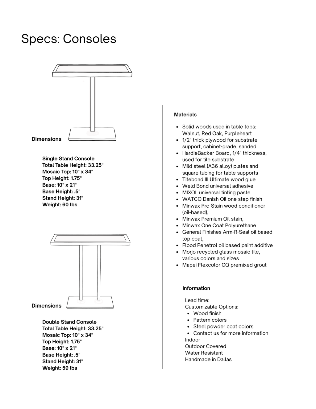 Console Table Single Stand: Hong Kong Garden